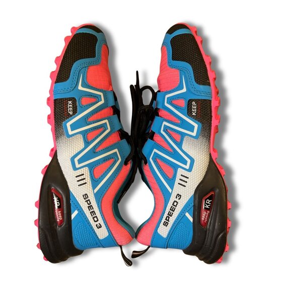 Salomon Speedcross 3 Trail Running Shoes Size 40 Pink/Blue Lightweight & Durable - Picture 6 of 8
